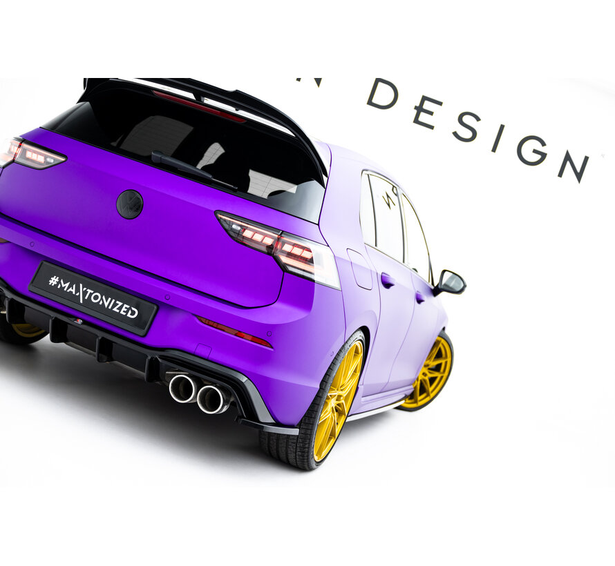 Maxton Design Rear Side Splitters V.4 for Volkswagen Golf R Hatchback Mk8 Facelift