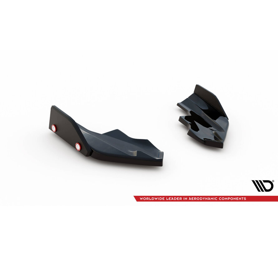 Maxton Design Rear Side Splitters V.6 + Flaps Volkswagen Golf R Hatchback Mk8 Facelift