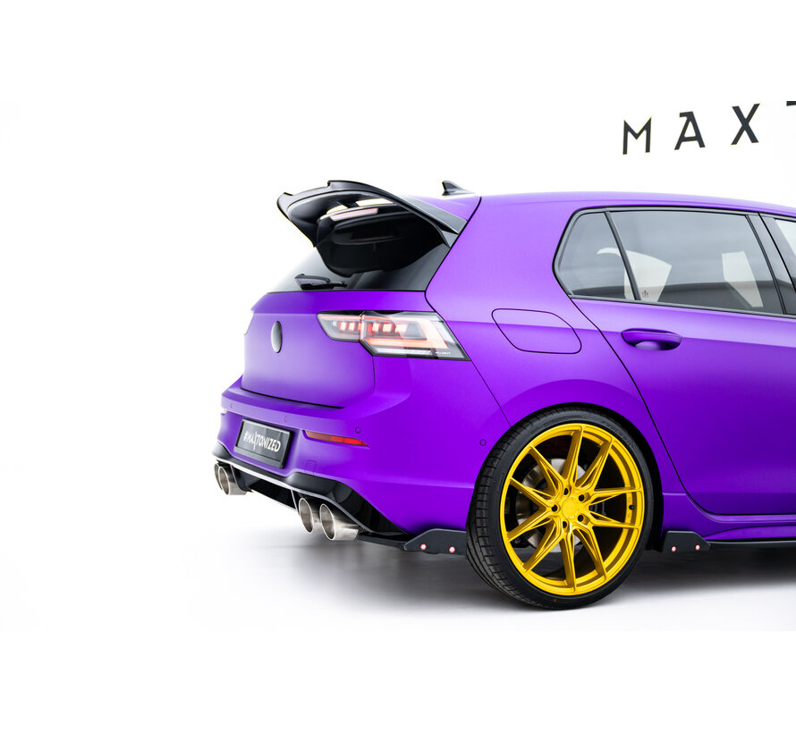 Maxton Design Rear Side Splitters V.2 + Flaps Volkswagen Golf R Hatchback Mk8 Facelift