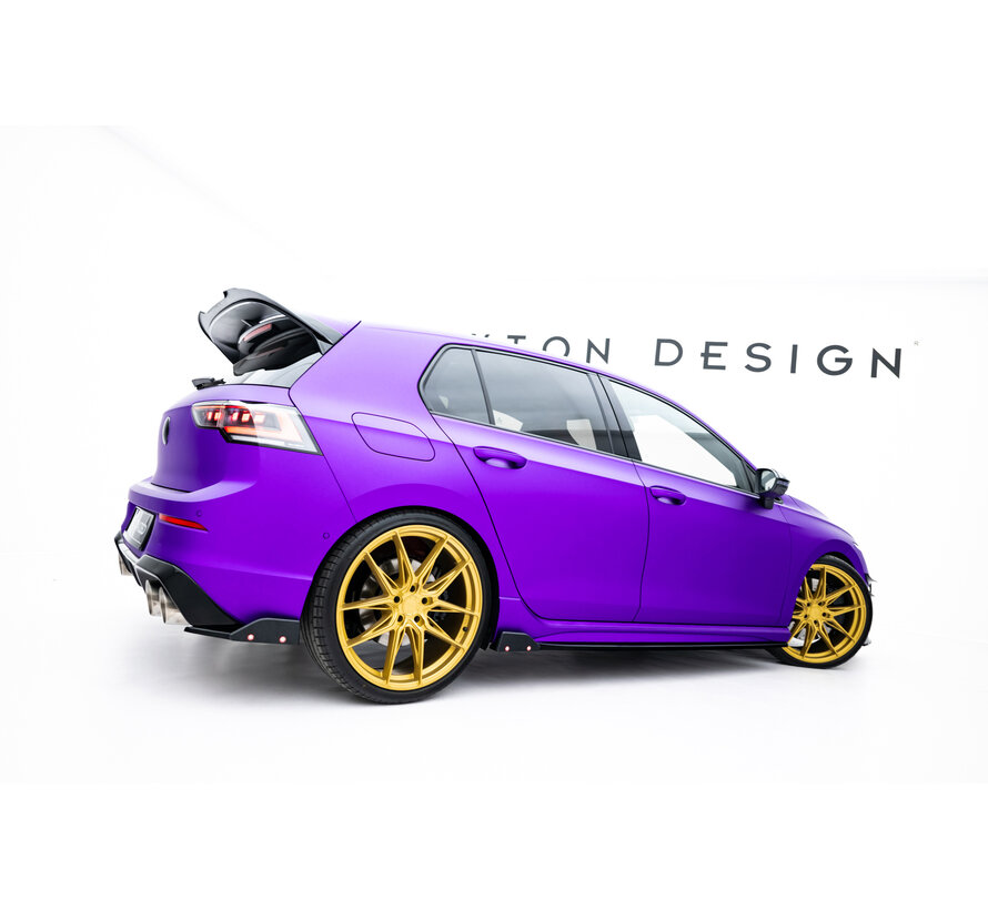 Maxton Design Side Skirts Diffusers V.2 + Flaps Volkswagen Golf R Hatchback Mk8 Facelift