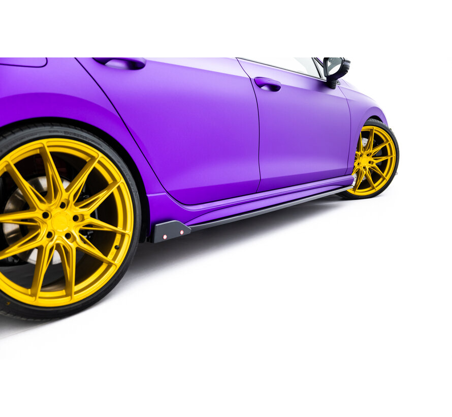 Maxton Design Side Skirts Diffusers V.2 + Flaps Volkswagen Golf R Hatchback Mk8 Facelift