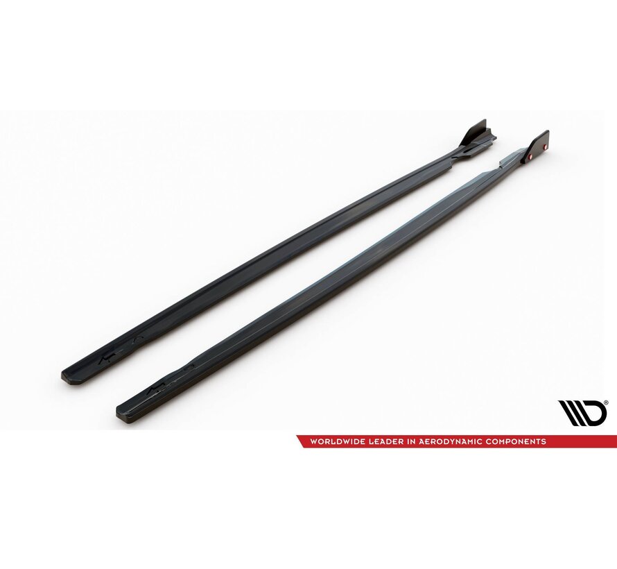 Maxton Design Side Skirts Diffusers V.2 + Flaps Volkswagen Golf R Hatchback Mk8 Facelift