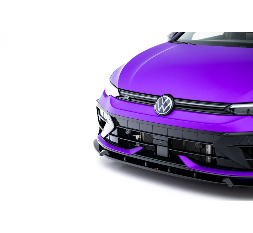 Maxton Design Front Splitter V.3 + Flaps Volkswagen Golf R Hatchback / Variant Mk8 Facelift