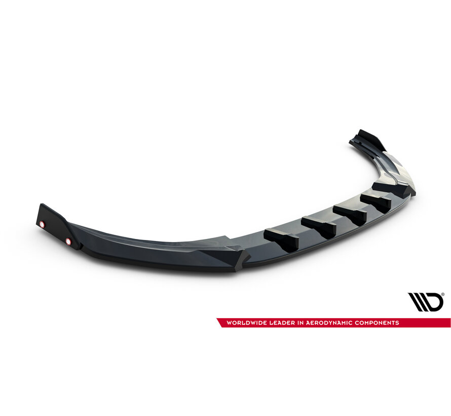 Maxton Design Front Splitter V.3 + Flaps Volkswagen Golf R Hatchback / Variant Mk8 Facelift