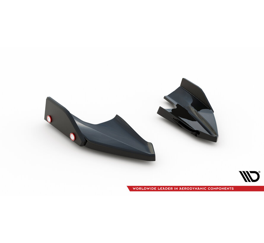 Maxton Design Rear Side Splitters V.5 + Flaps Volkswagen Golf R Hatchback Mk8 Facelift