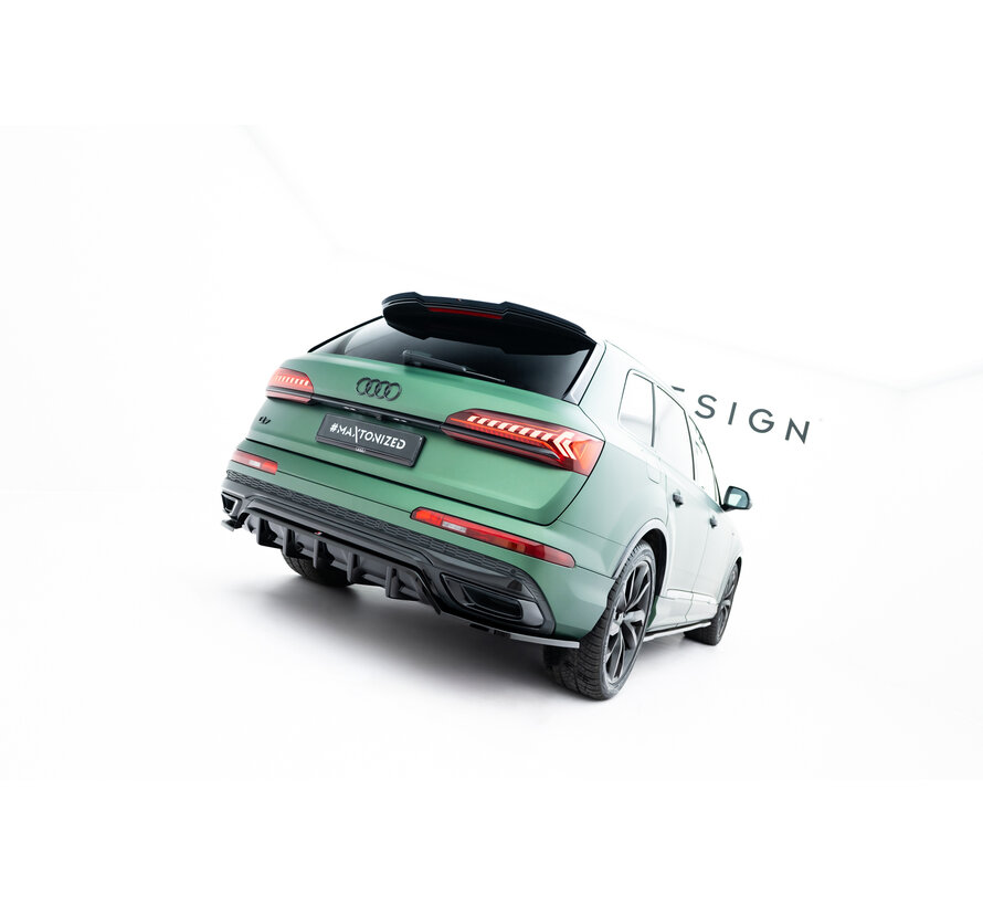 Maxton Design Rear Splitter (with vertical bars) Audi Q7 S-Line Mk2 Facelift