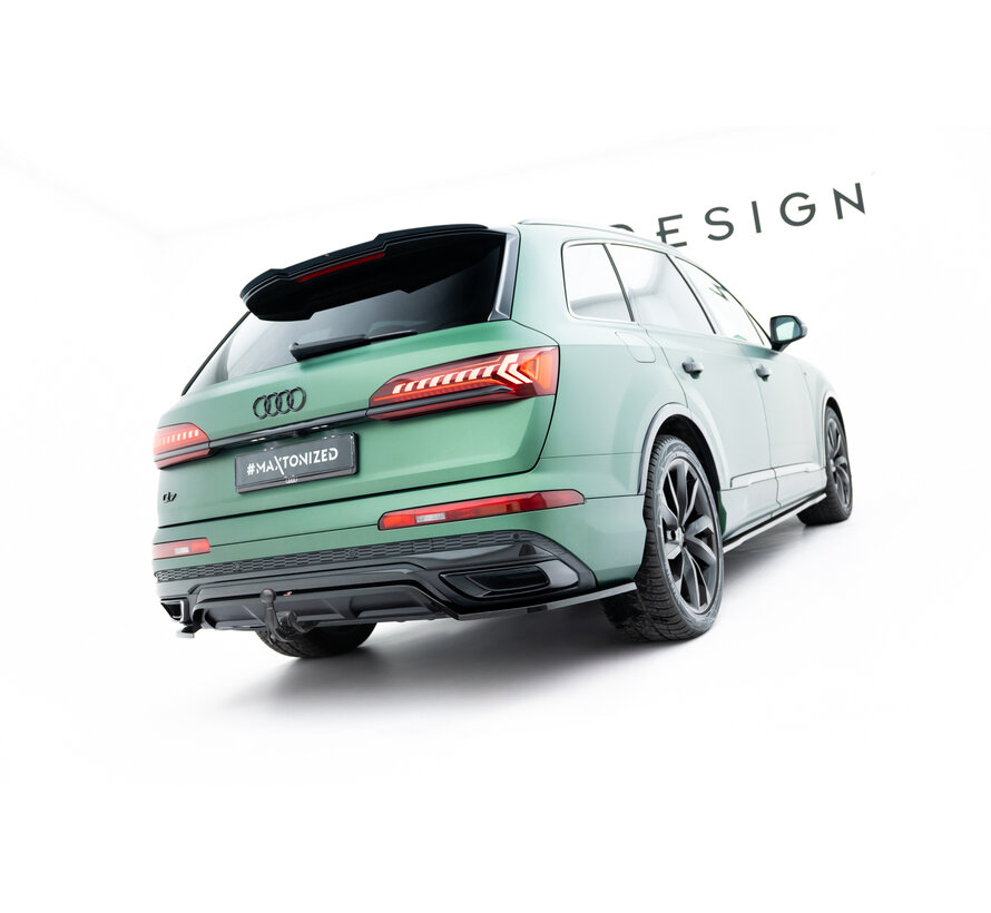 Maxton Design Rear Splitter (with vertical bars) Audi Q7 S-Line Mk2 Facelift