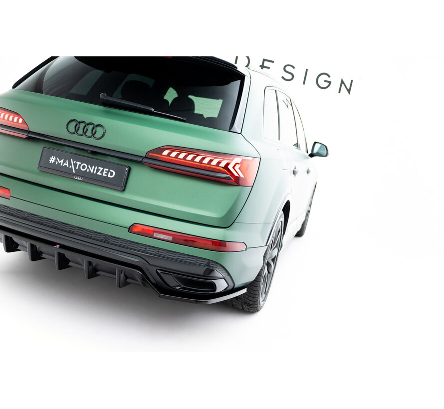 Maxton Design Rear Splitter (with vertical bars) Audi Q7 S-Line Mk2 Facelift