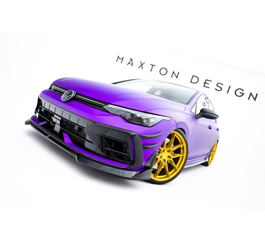 Maxton Design Front Splitter V.4 Volkswagen Golf R Hatchback Mk8 Facelift