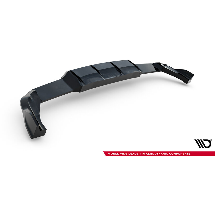 Maxton Design Rear Splitter (with vertical bars) V.1 Volkswagen Golf R Hatchback Mk8 / Mk8 Facelift