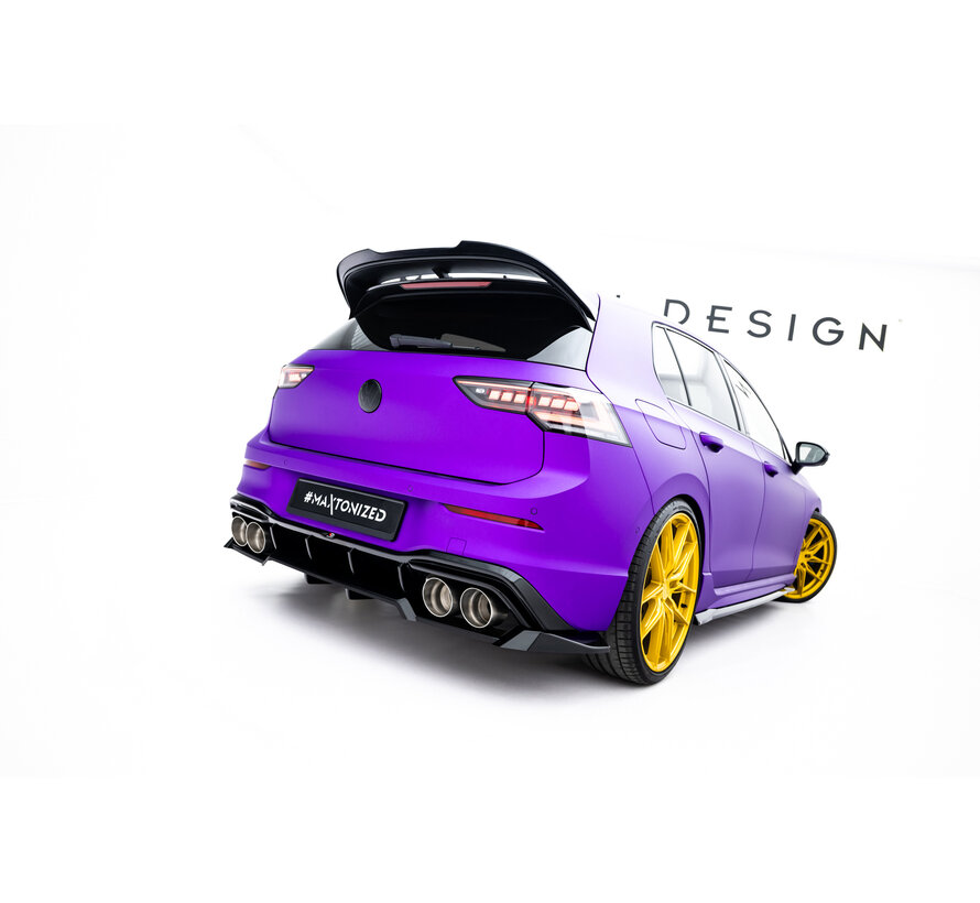 Maxton Design Rear Splitter (with vertical bars) V.2 Volkswagen Golf R Hatchback Mk8 / Mk8 Facelift