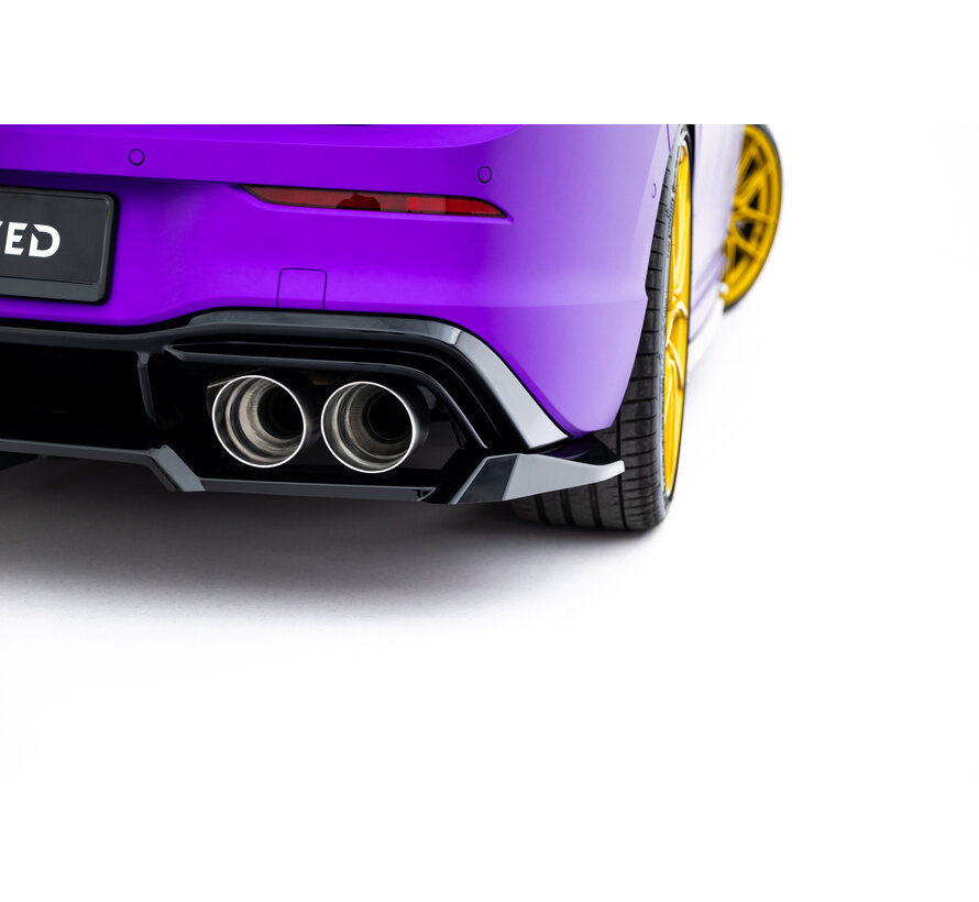 Maxton Design Rear Splitter (with vertical bars) V.2 Volkswagen Golf R Hatchback Mk8 / Mk8 Facelift