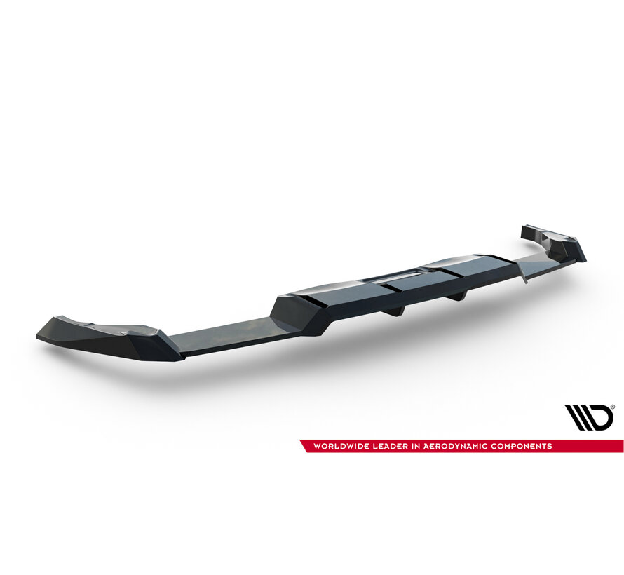 Maxton Design Rear Splitter (with vertical bars) V.2 Volkswagen Golf R Hatchback Mk8 / Mk8 Facelift