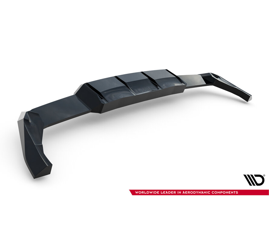 Maxton Design Rear Splitter (with vertical bars) V.2 Volkswagen Golf R Hatchback Mk8 / Mk8 Facelift