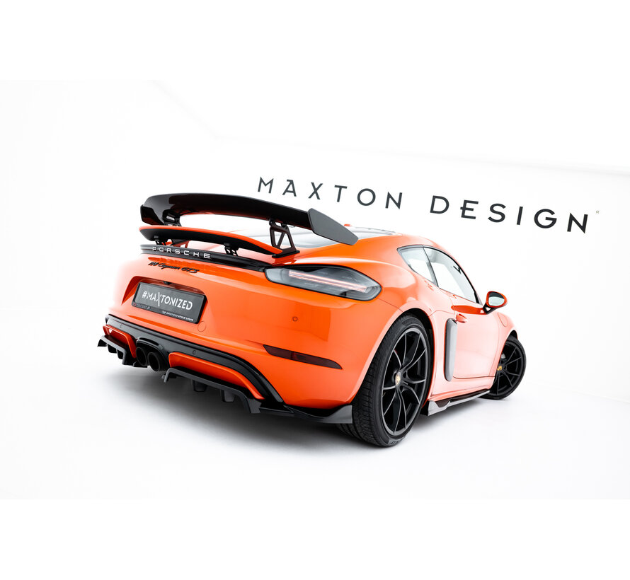 Maxton Design Rear Splitter (with vertical bars) Porsche 718 Cayman GTS 982c