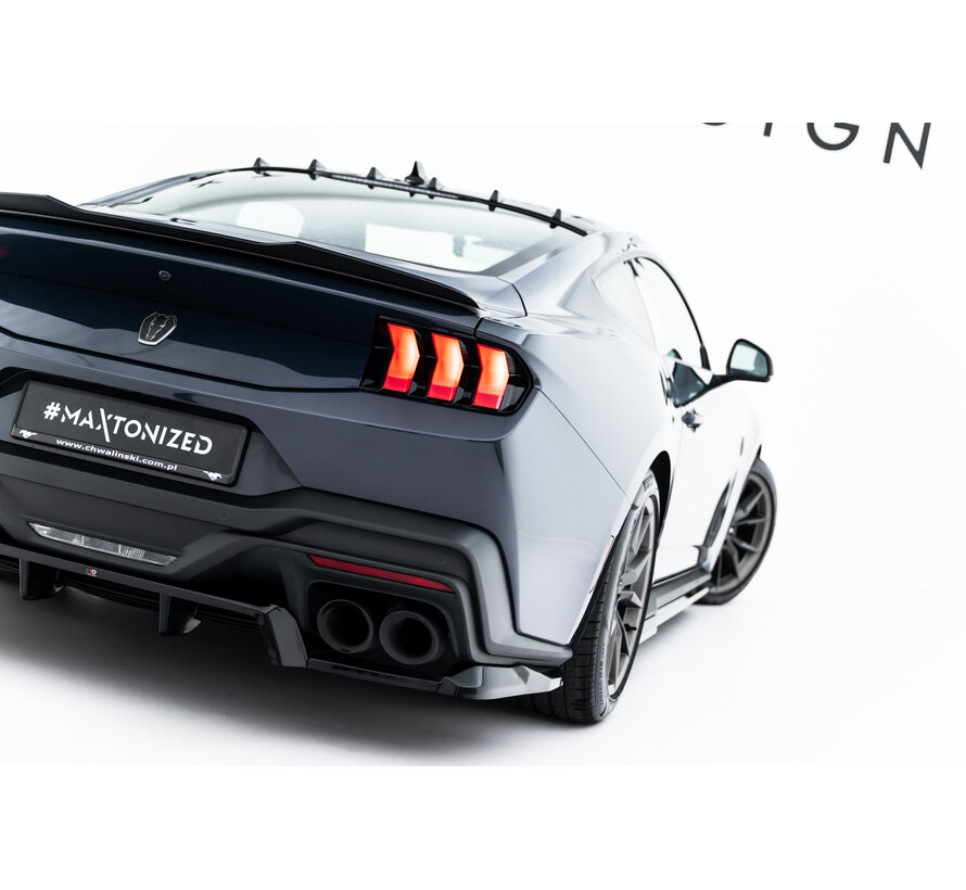 Maxton Design Rear Splitter (with vertical bars) Ford Mustang Dark Horse Mk7
