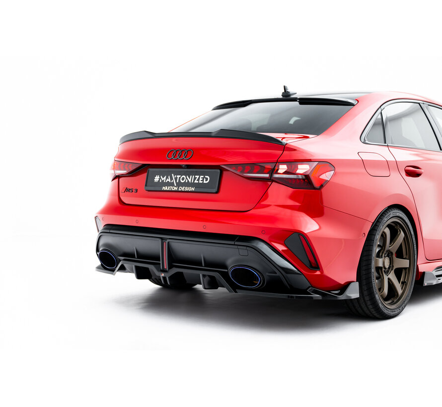 Maxton Design Rear Splitter (with vertical bars) V.2 Audi RS3 Sedan 8Y Facelift