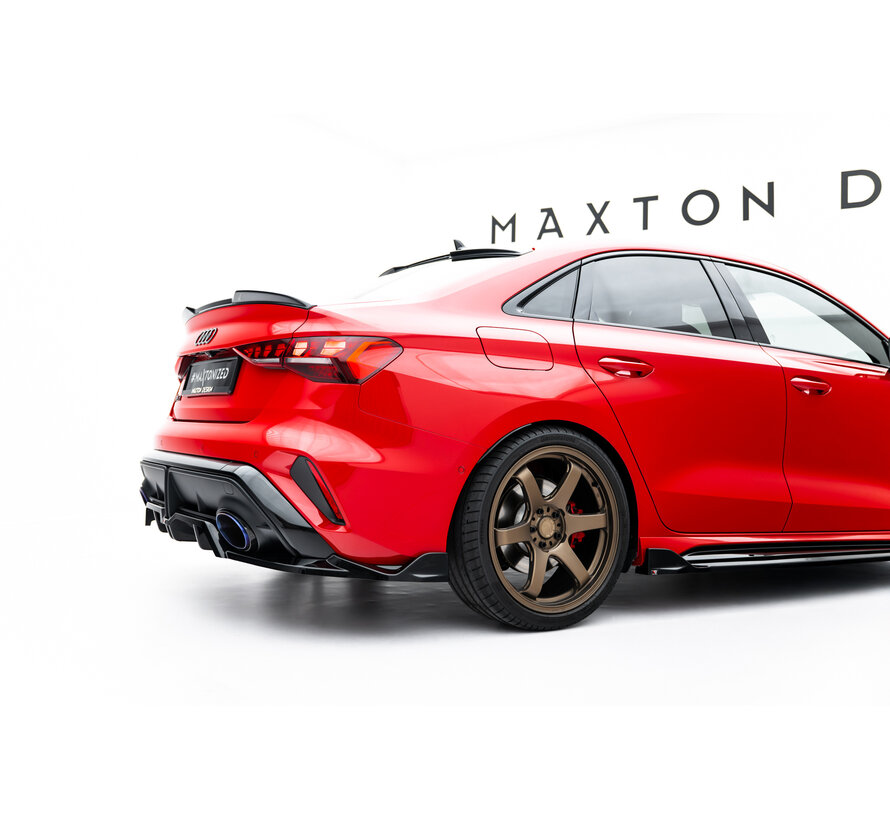 Maxton Design Rear Splitter (with vertical bars) V.2 Audi RS3 Sedan 8Y Facelift