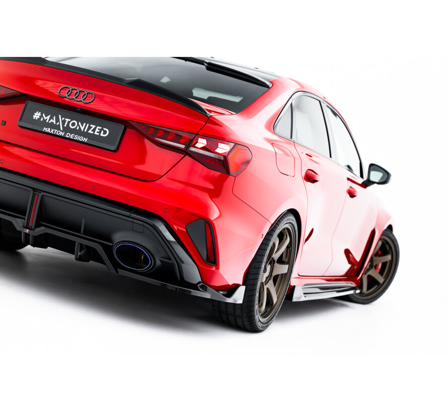 Maxton Design Rear Splitter (with vertical bars) V.2 Audi RS3 Sedan 8Y Facelift