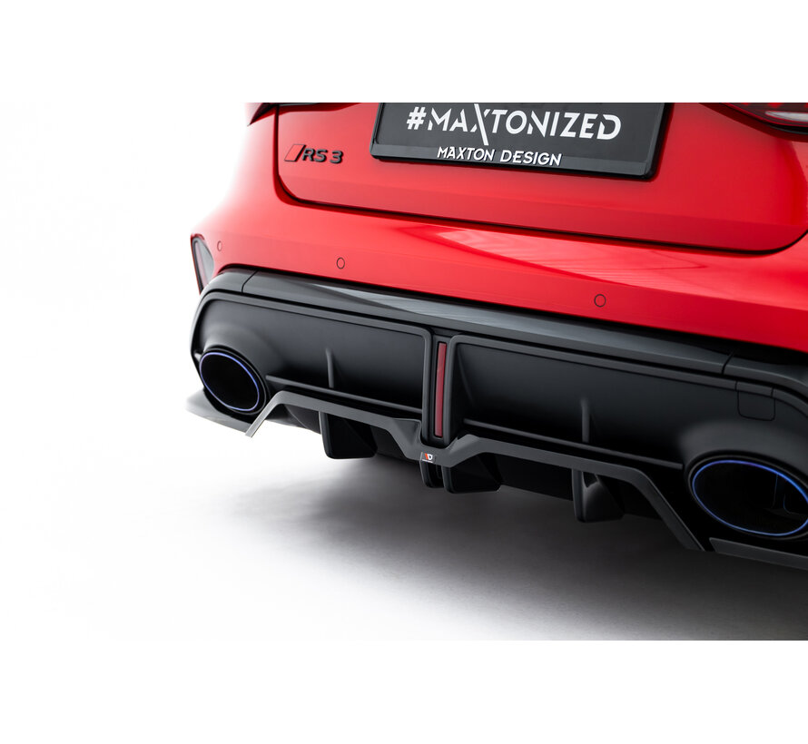 Maxton Design Rear Splitter (with vertical bars) V.2 Audi RS3 Sedan 8Y Facelift