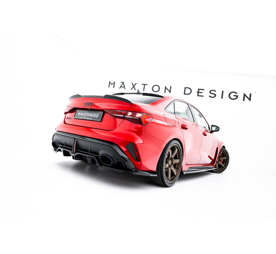 Maxton Design Rear Splitter (with vertical bars) V.1 Audi RS3 Sedan 8Y Facelift