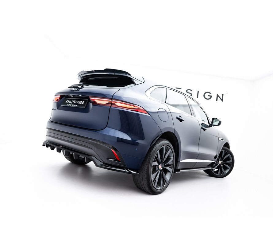 Maxton Design Rear Splitter (with vertical bars) Jaguar F-Pace R-Sport Mk1 Facelift