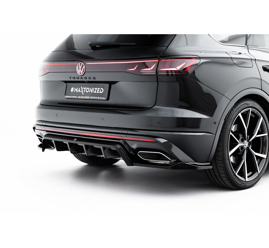 Maxton Design Rear Splitter (with vertical bars) Volkswagen Touareg R-Line Mk3 Facelift