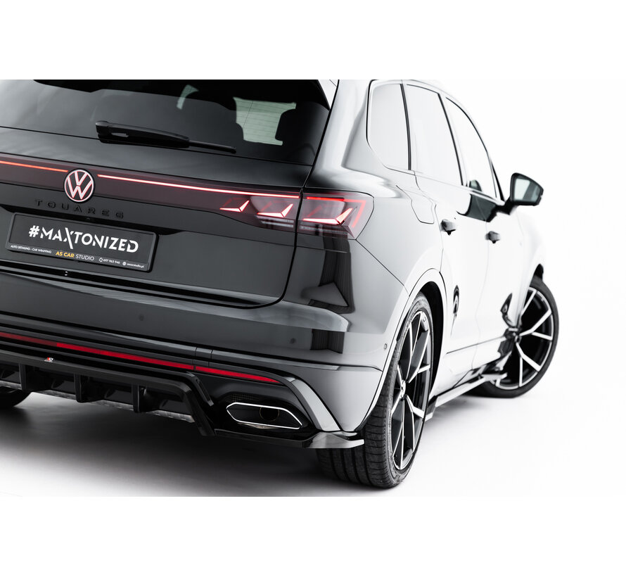 Maxton Design Rear Splitter (with vertical bars) Volkswagen Touareg R-Line Mk3 Facelift