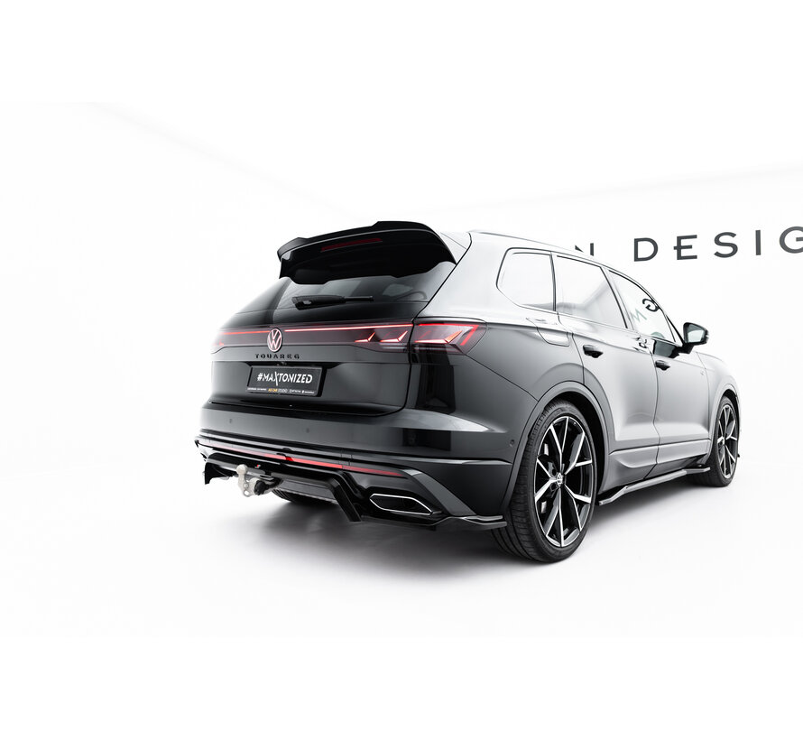Maxton Design Rear Splitter (with vertical bars) Volkswagen Touareg R-Line Mk3 Facelift