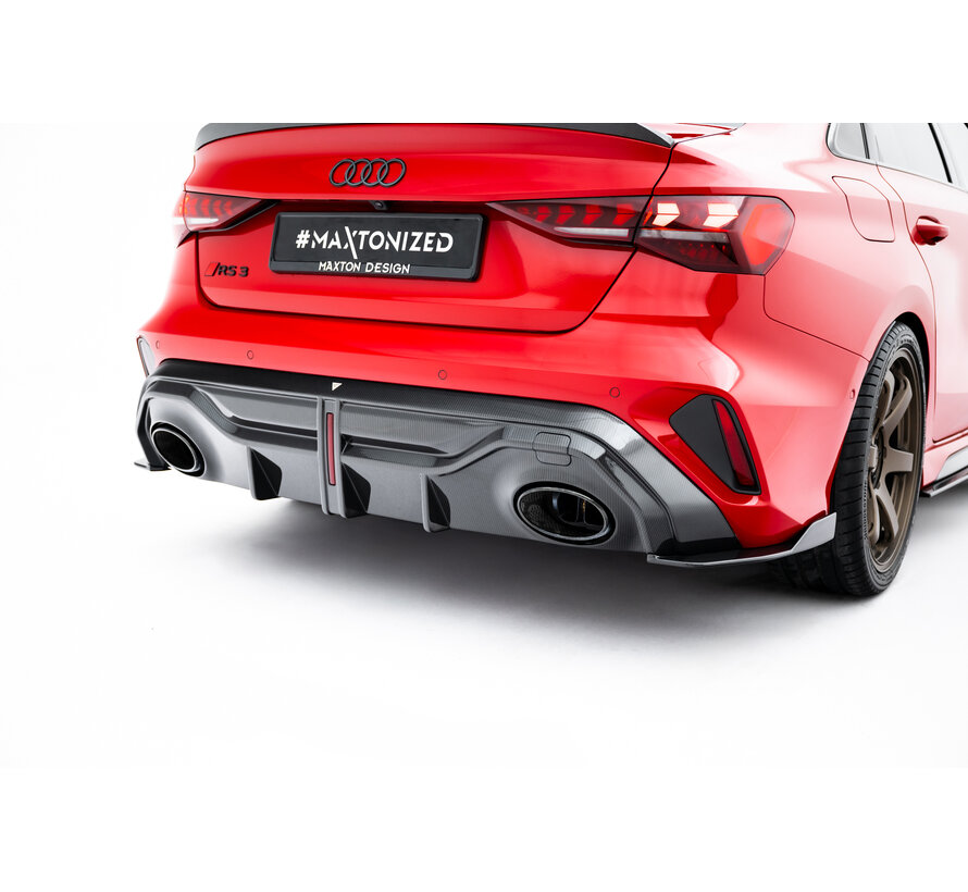 Maxton Design Prepreg Carbon Fiber Rear Diffuser Audi RS3 Sedan 8Y Facelift