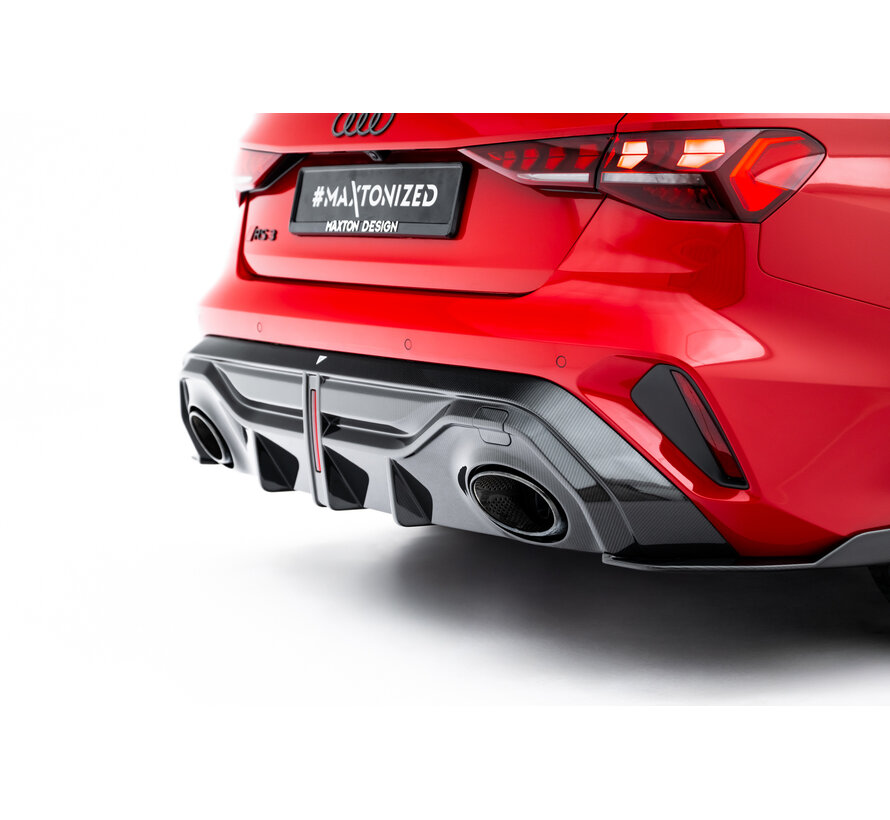 Maxton Design Prepreg Carbon Fiber Rear Diffuser Audi RS3 Sedan 8Y Facelift