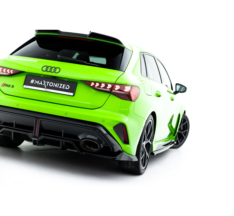 Maxton Design Rear Splitter (with vertical bars) V.1 Audi RS3 Sportback 8Y Facelift