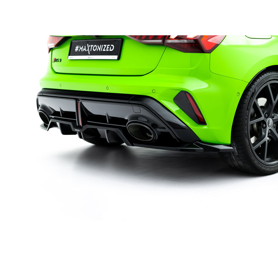 Maxton Design Rear Splitter (with vertical bars) V.2 Audi RS3 Sportback 8Y Facelift