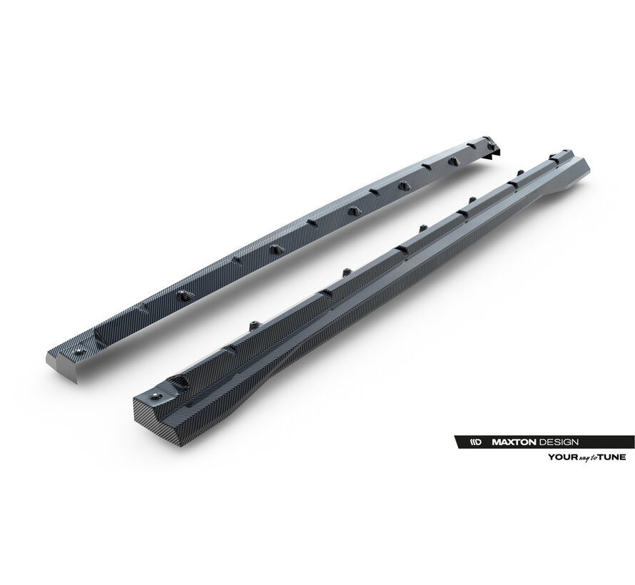 Maxton Design Prepreg Carbon Fiber Side Skirts Audi SQ8 / Q8 S-Line Mk1 Facelift