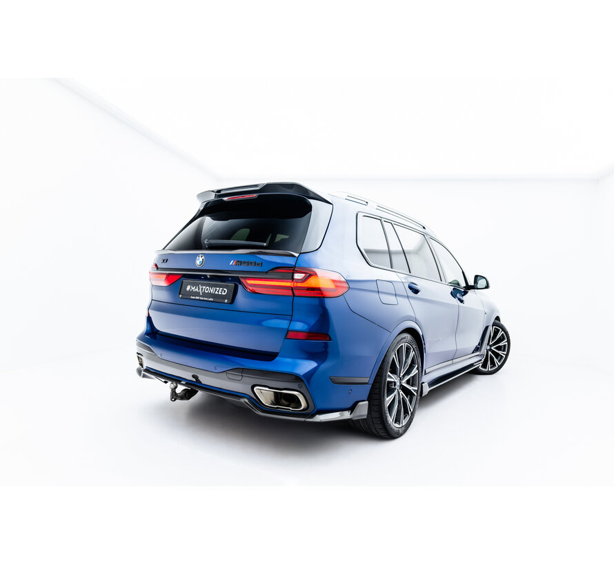 Maxton Design Prepreg Carbon Fiber Rear Diffuser BMW X7 M-Pack G07 / G07 Facelift (version with towbar)