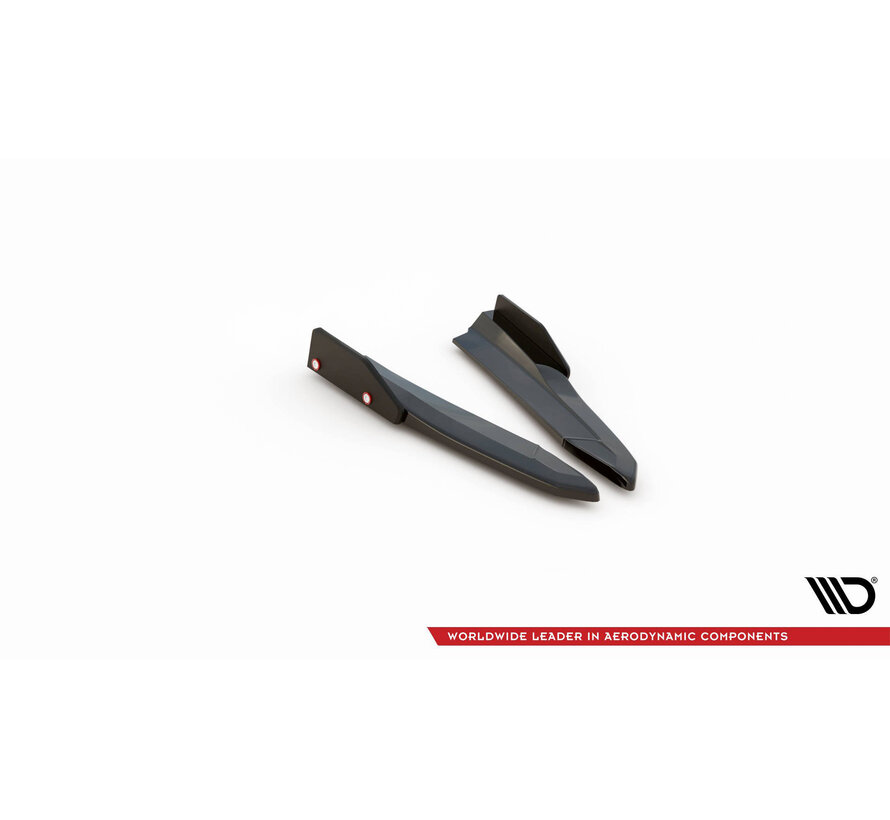 Maxton Design Rear Side Splitters V.4 + Flaps Skoda Octavia RS Combi / Liftback Mk4 / Mk4 Facelift