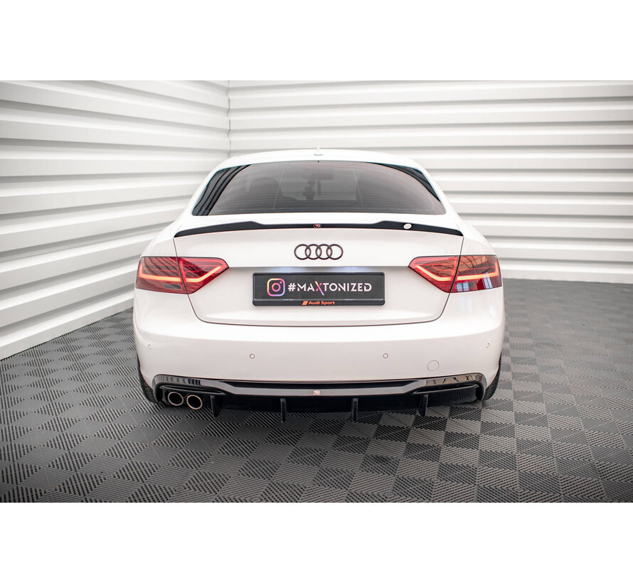 Maxton Design Rear Valance Audi A5 Sportback 8T Facelift  (Version with dual exhausts on one side)
