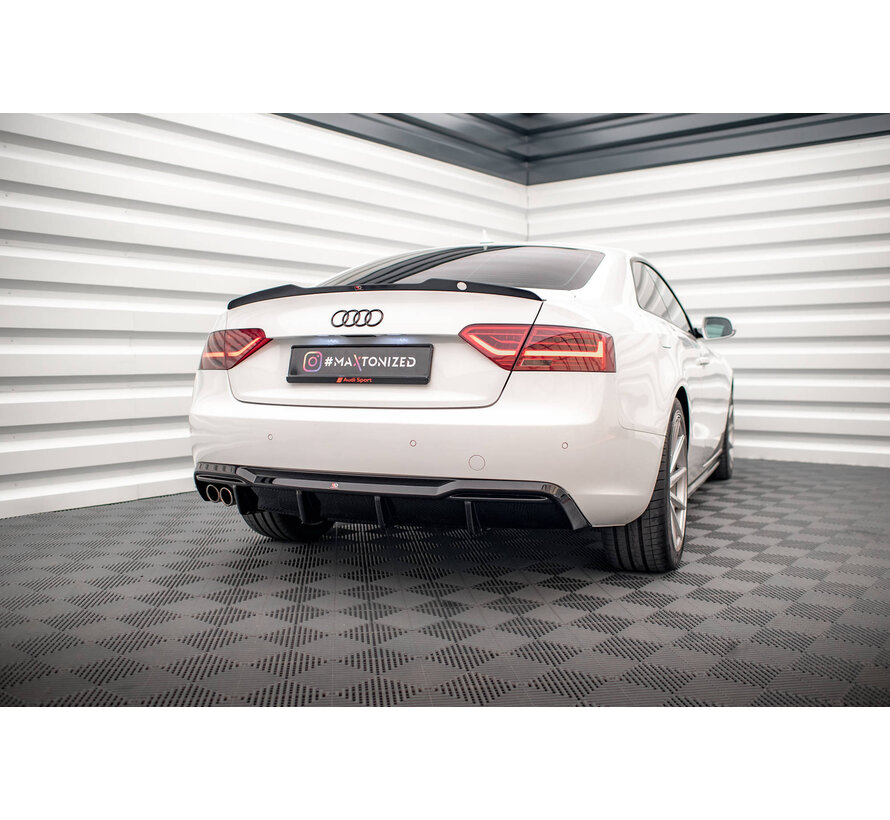 Maxton Design Rear Valance Audi A5 Sportback 8T Facelift  (Version with dual exhausts on one side)