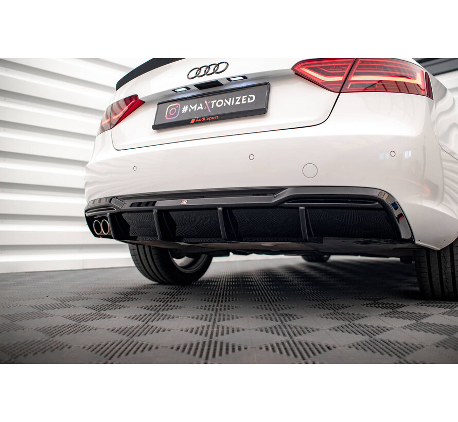 Maxton Design Rear Valance Audi A5 Sportback 8T Facelift  (Version with dual exhausts on one side)