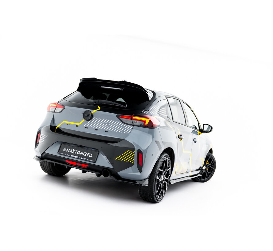 Maxton Design Rear Splitter (with vertical bars) Opel Corsa F Facelift (Mk6 Facelift)