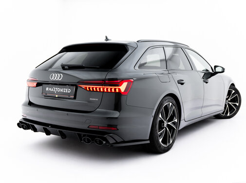 Maxton Design Maxton Design Rear Valance + Exhaust Ends Imitation Audi A6 Sedan / Avant C8 / C8 Facelift