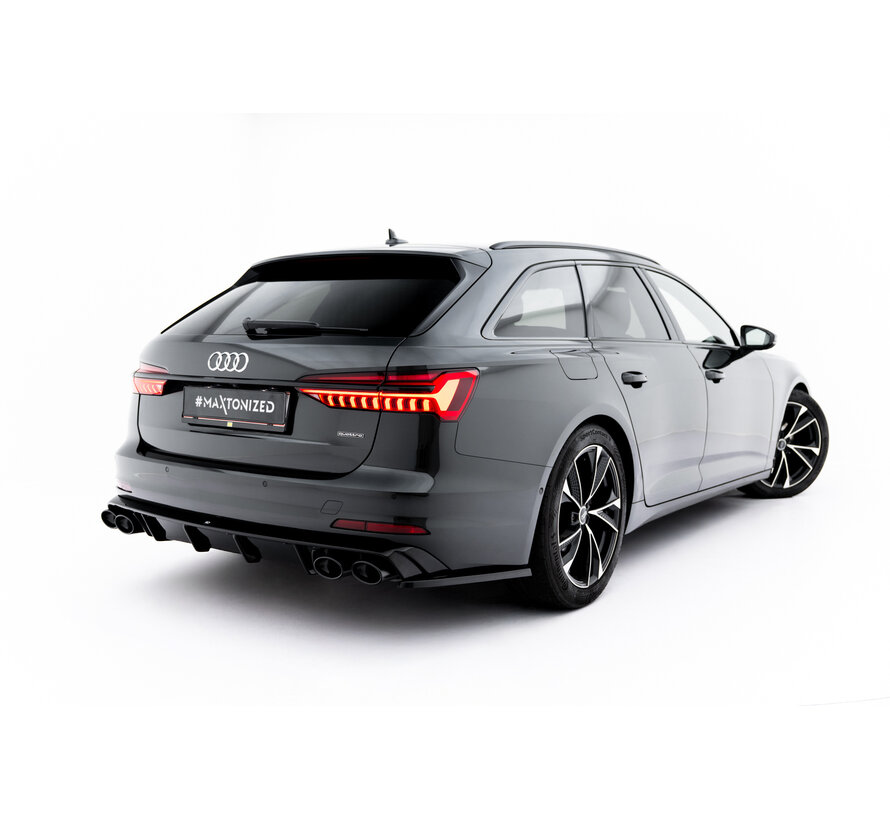Maxton Design Rear Valance + Exhaust Ends Imitation Audi A6 Sedan / Avant C8 / C8 Facelift