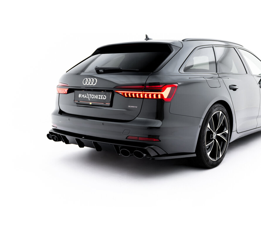 Maxton Design Rear Valance + Exhaust Ends Imitation Audi A6 Sedan / Avant C8 / C8 Facelift