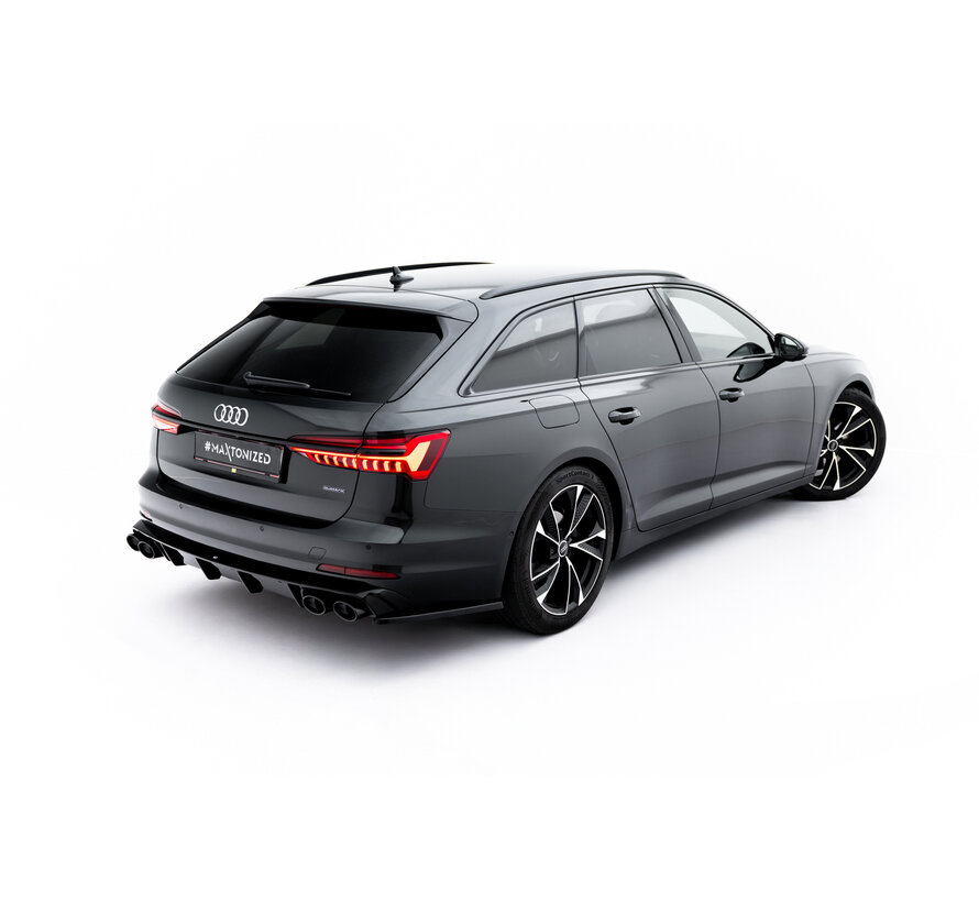 Maxton Design Rear Valance + Exhaust Ends Imitation Audi A6 Sedan / Avant C8 / C8 Facelift