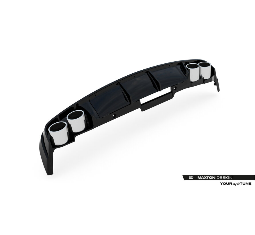 Maxton Design Rear Valance + Exhaust Ends Imitation Audi A6 Sedan / Avant C8 / C8 Facelift