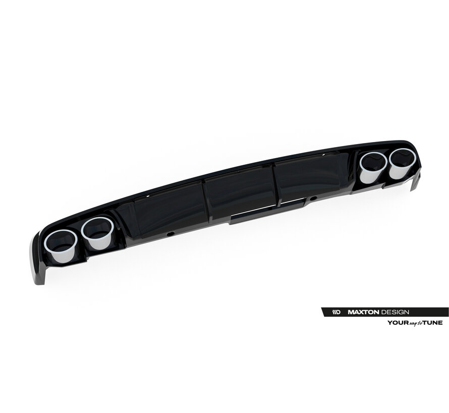 Maxton Design Rear Valance + Exhaust Ends Imitation Audi A6 Sedan / Avant C8 / C8 Facelift