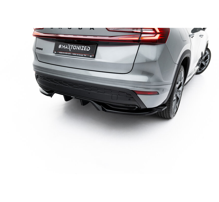 Maxton Design Rear Splitter (with vertical bars) Skoda Kodiaq Sportline Mk2