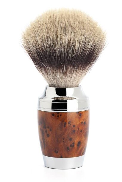 Shaving brush silvertip badger hair - Thuja wood