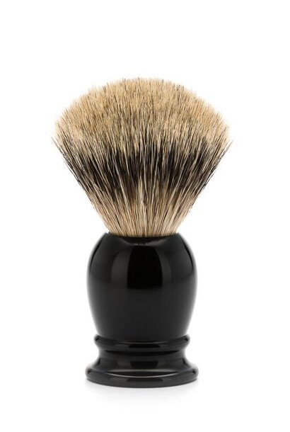 Shaving brush silvertip badger hair - Black