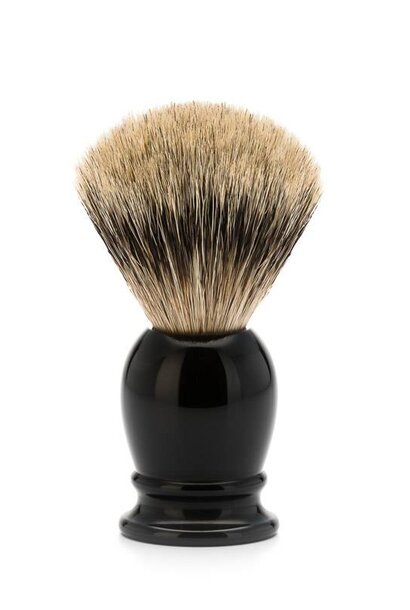 Shaving brush silvertip badger hair - Black